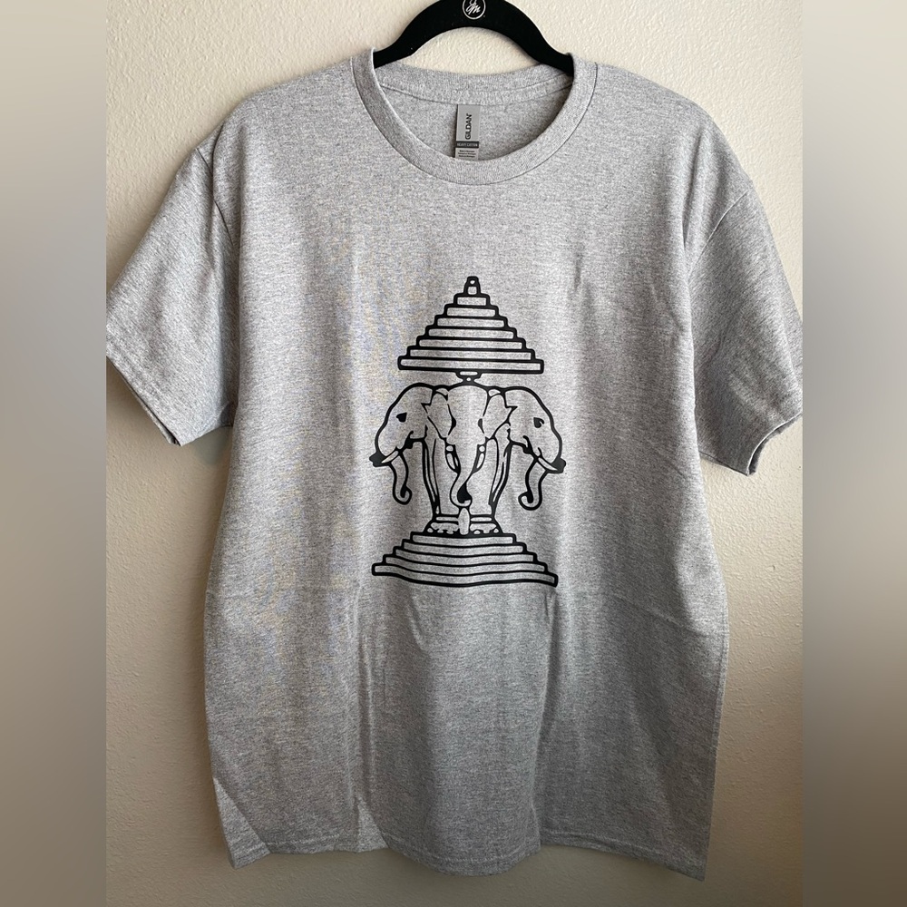 Lao - 3 Elephants T-Shirt Gray